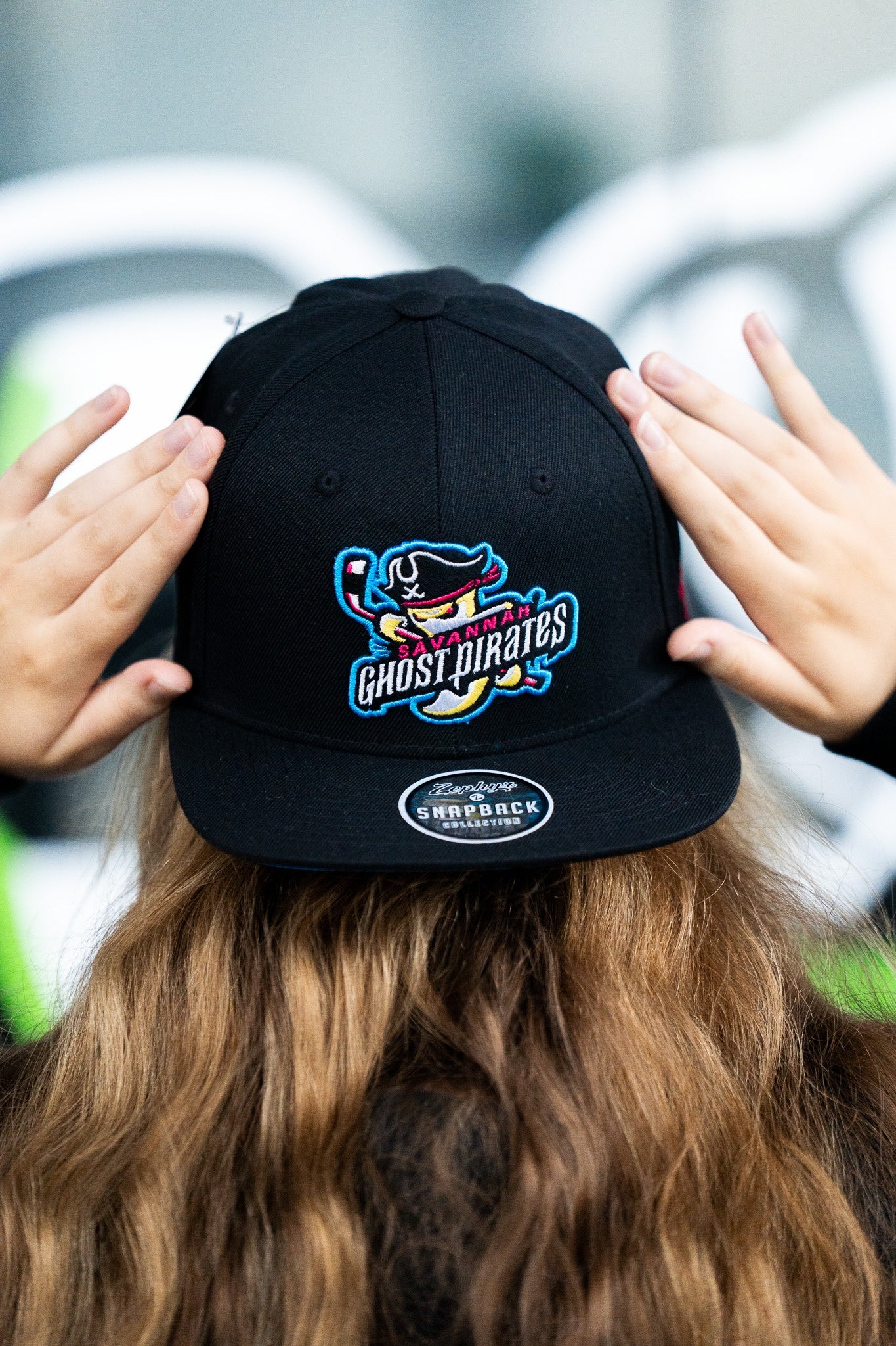 Savannah Ghost Pirates Z430 Blk/Wht Freakout Hat