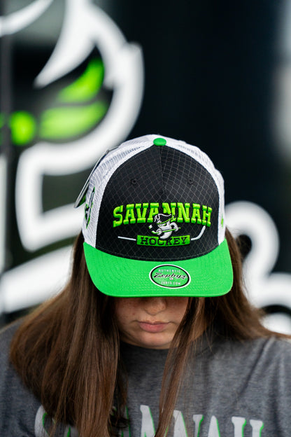 Savannah Ghost Pirates Champ Black /Stone Netting Hat