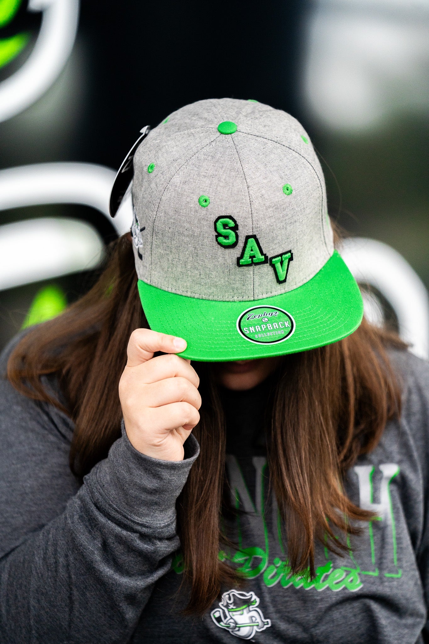 Savannah Ghost Pirates Z430 Grey/ Nuc Green Howitzer Hat