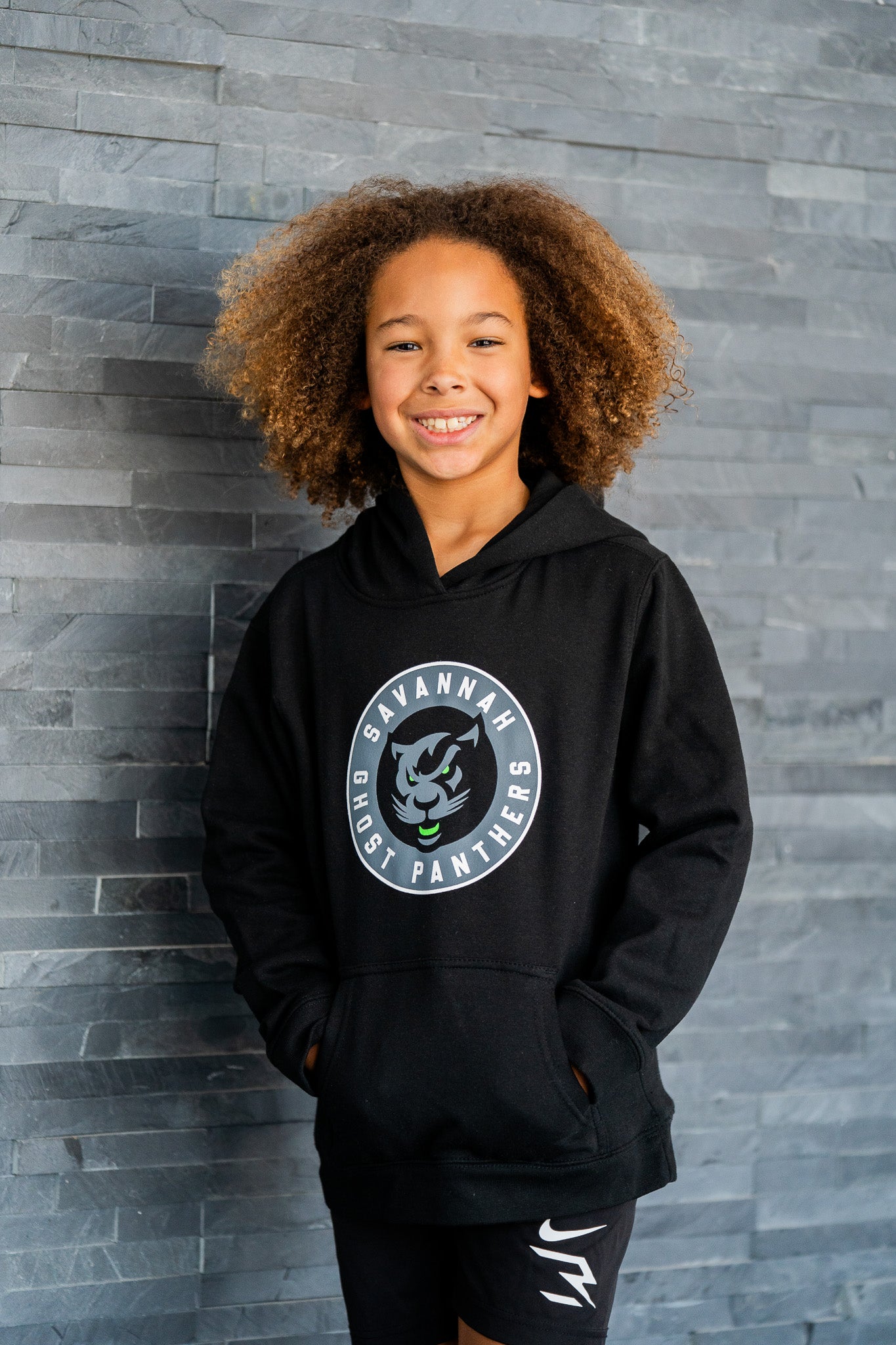 Ghost Panthers Youth Black Hoodie