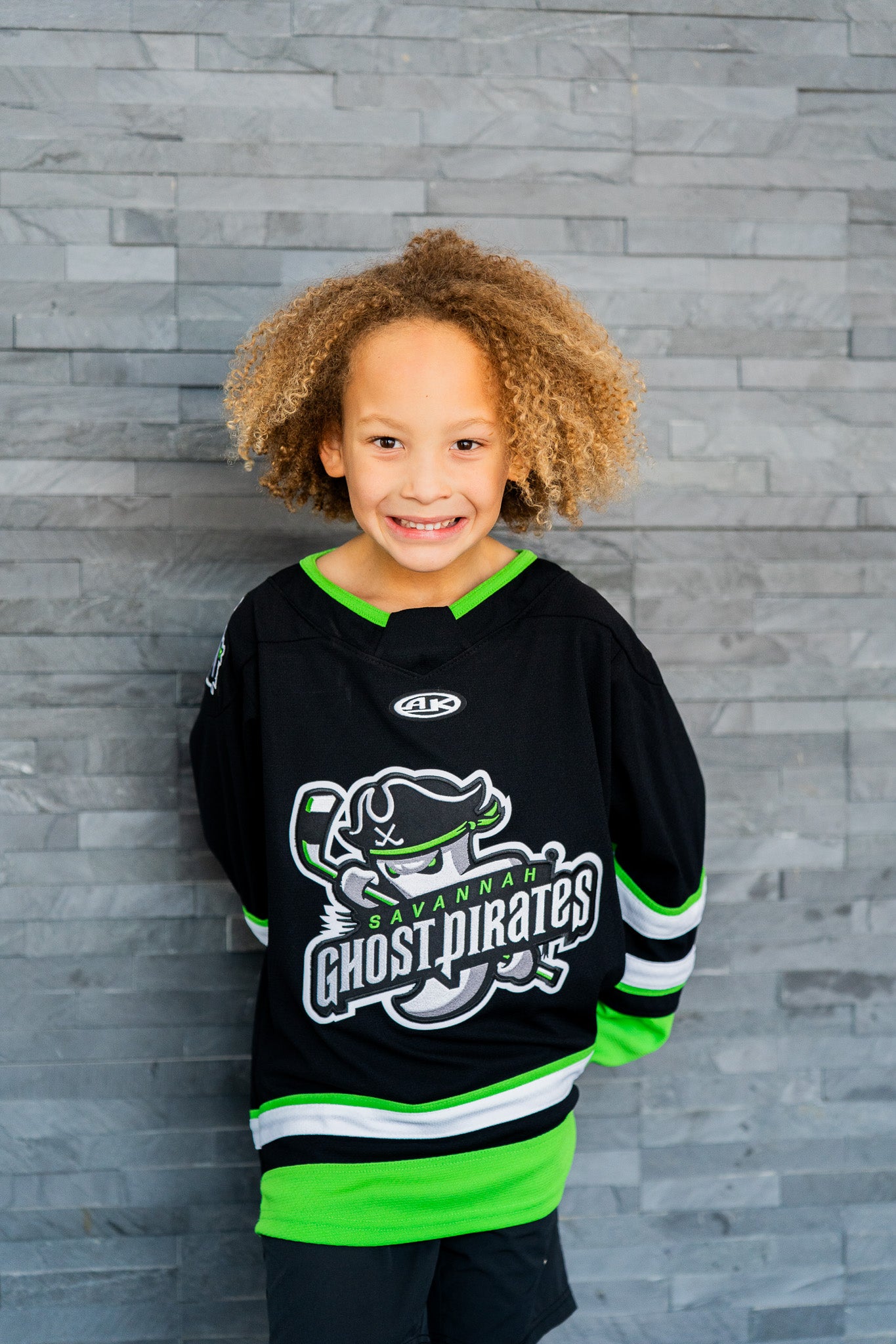 Savannah Ghost Pirates Official Youth Black Replica Jersey
