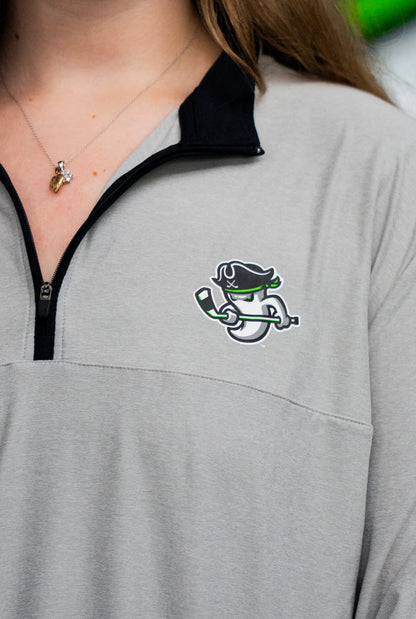 Savannah Ghost Pirates Colosseum Atomic 1/4 Zip Windshirt - Ash Gray