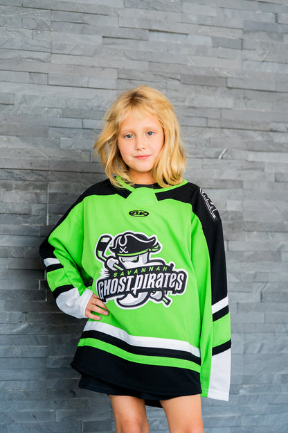Savannah Ghost Pirates Official Youth Green Replica Jersey