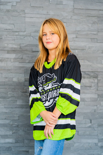 Savannah Ghost Pirates Youth Black Sublimated Jersey