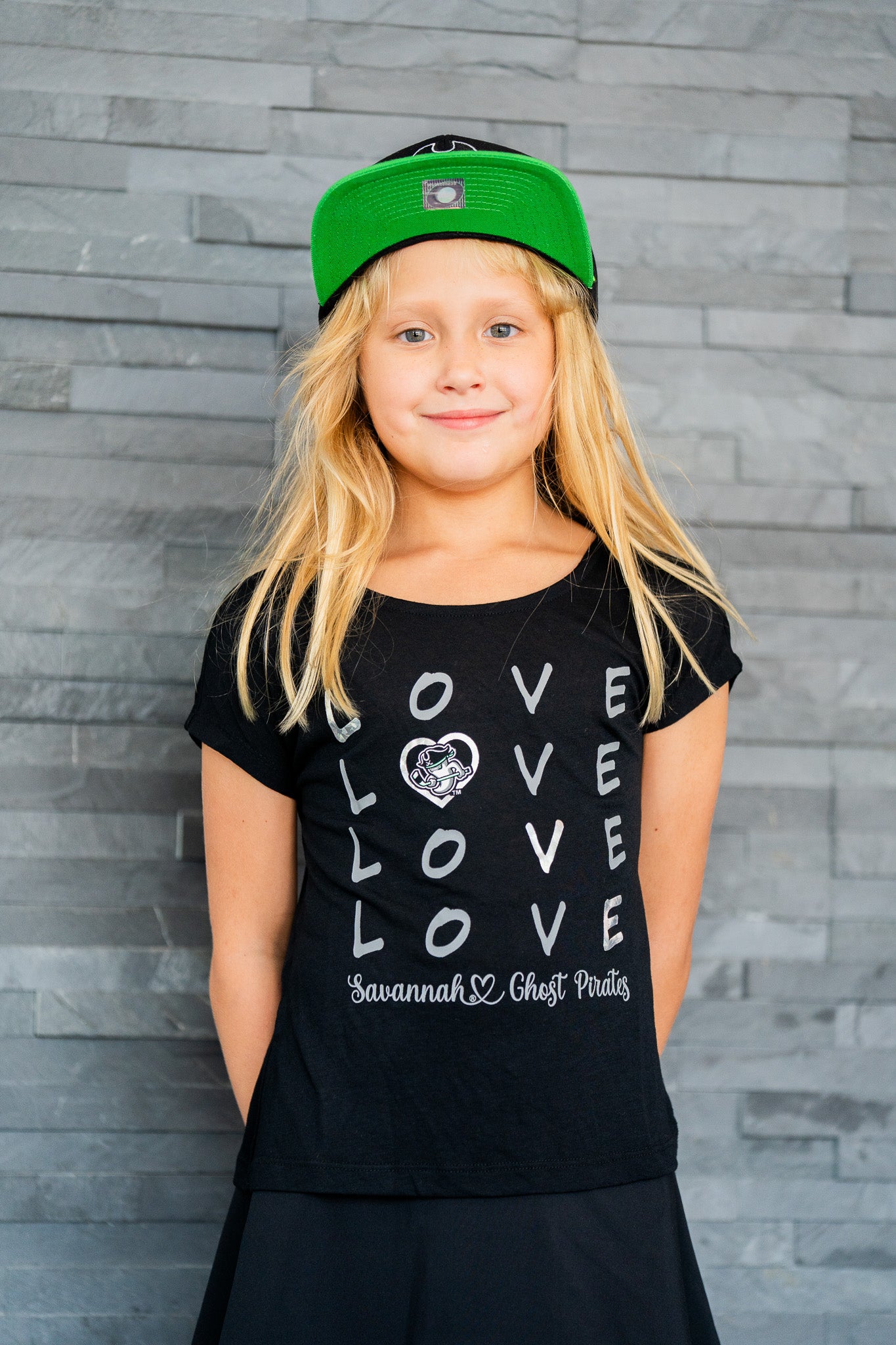 Savannah Ghost Pirates Colosseum Girls Ember Cross Back Tee