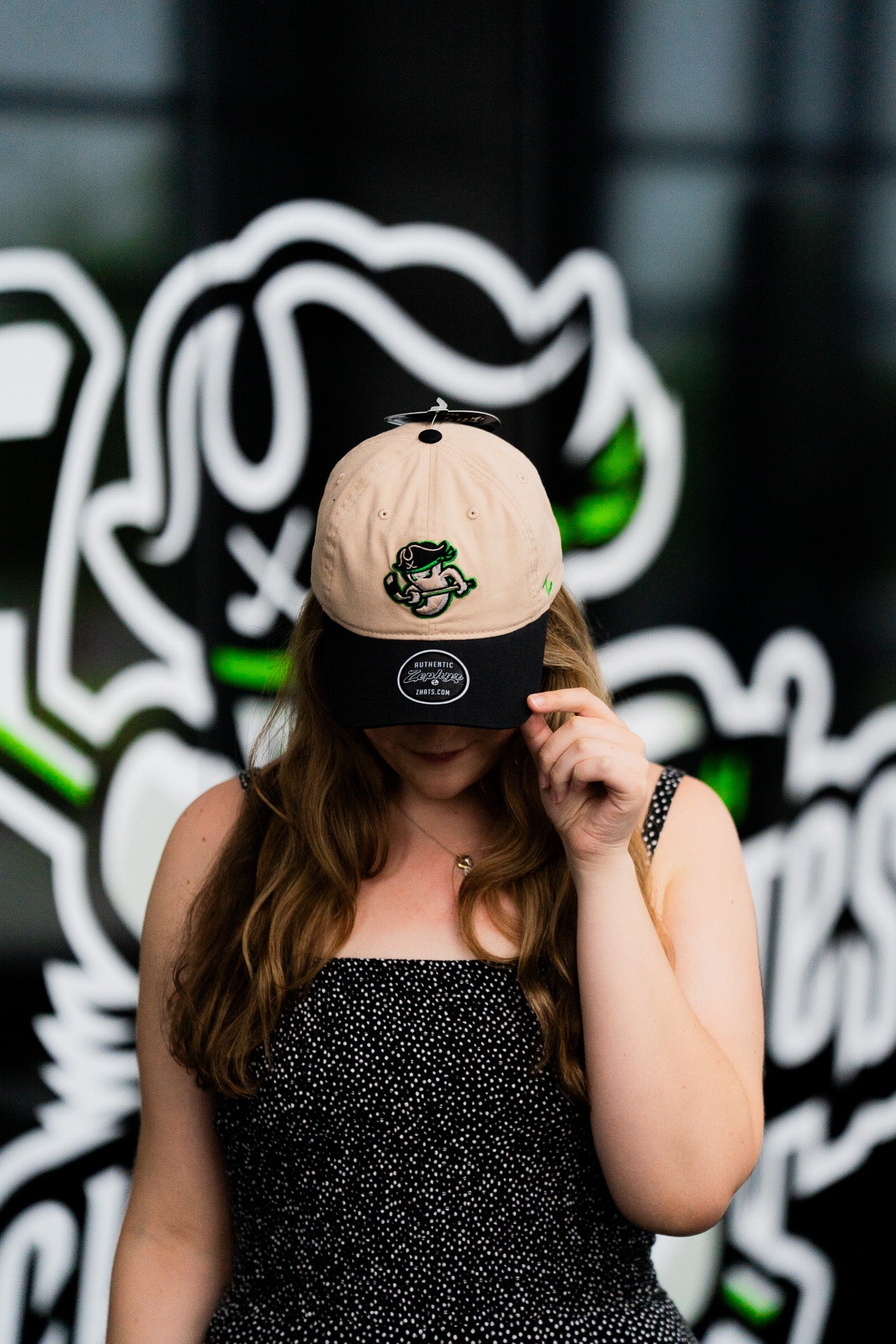Savannah Ghost Pirates Zephyr Stone/Blk Colorblock Adjustable Hat