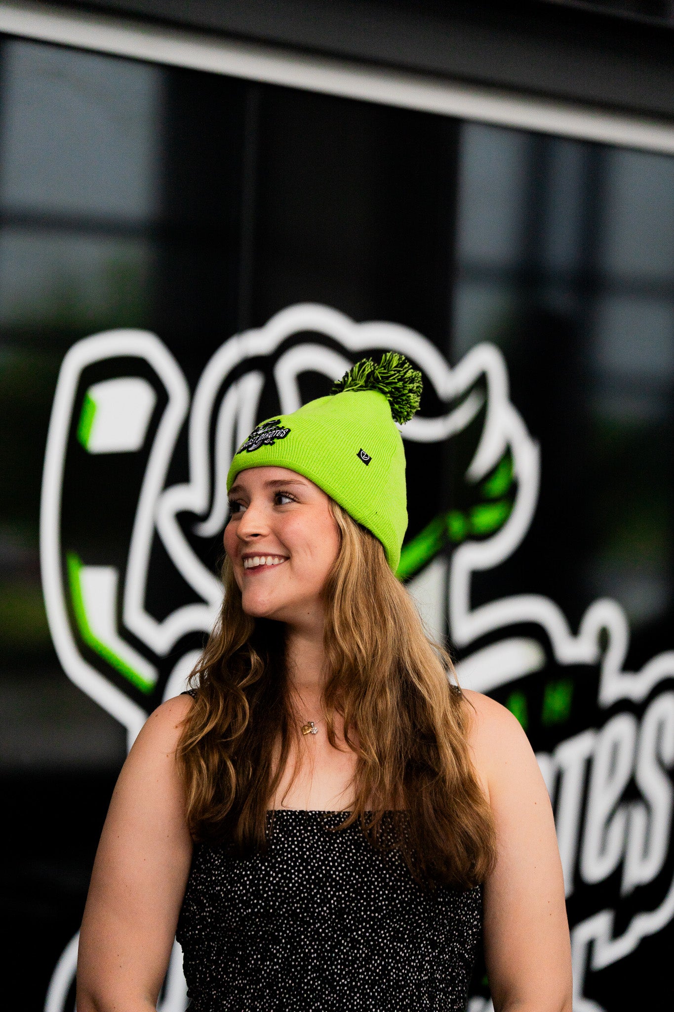 Savannah Ghost Pirates Zephyr Green Pom Beanie