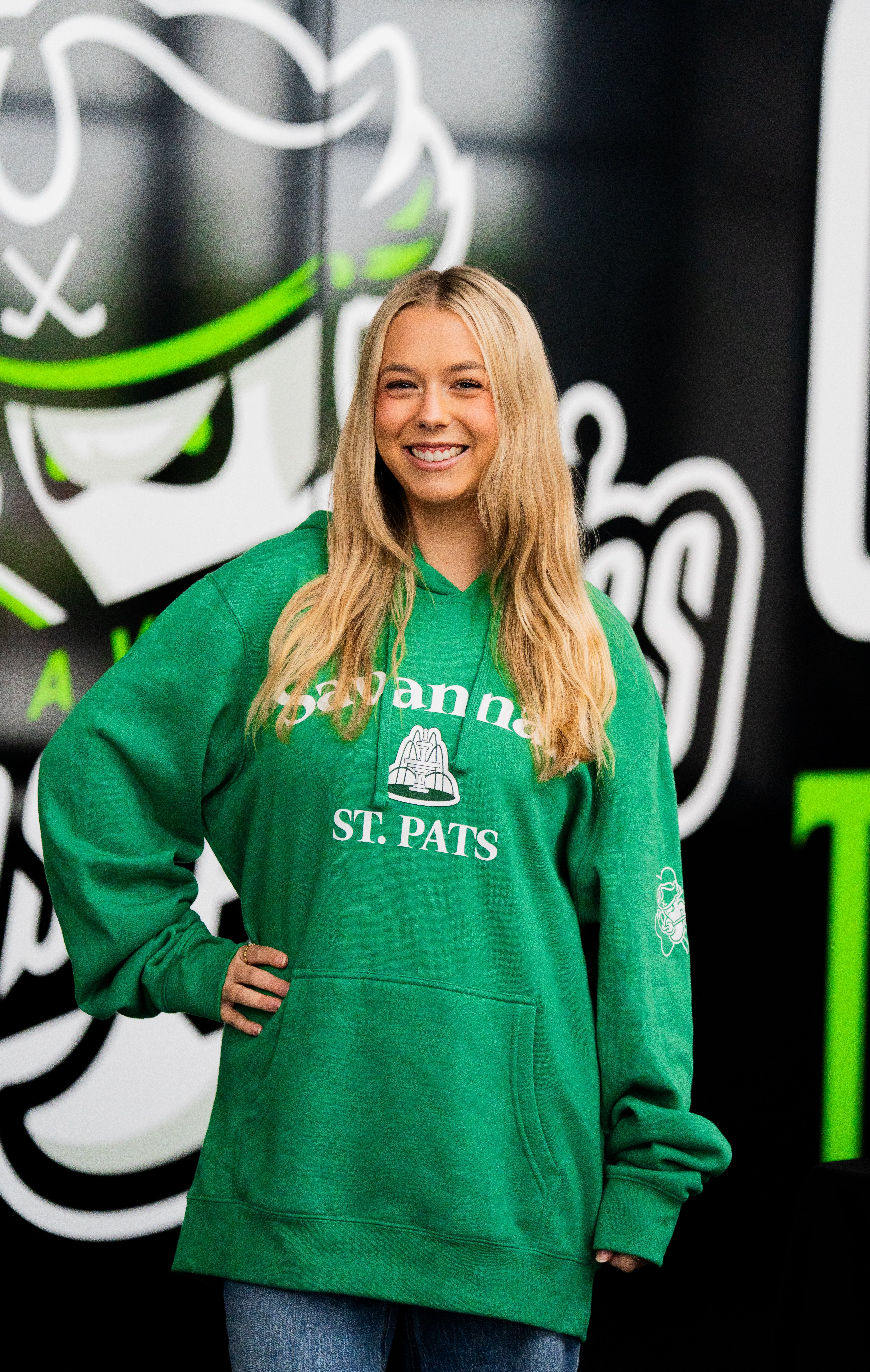 Savannah Ghost Pirates St. Pats Heathered Green Hoodie