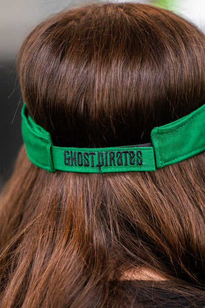 Ghost Pirates Zephyr Drill Kelly Green Visor