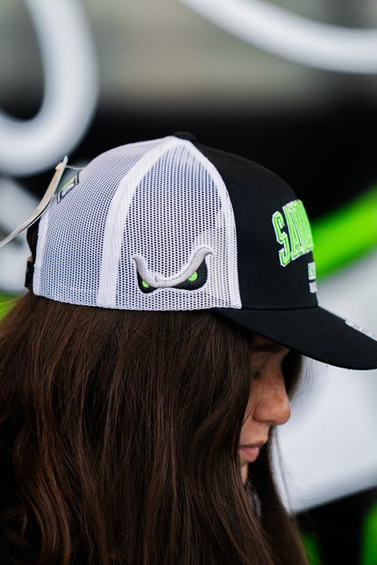 Ghost Pirates CCM Savannah Black Snapback Hat, White Mesh