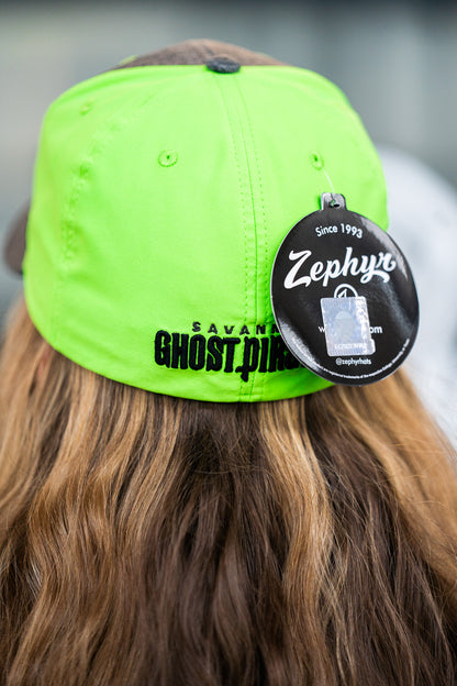 Savannah Ghost Pirates Zephyr Heather Charcoal/Green Stretch Fit Hat