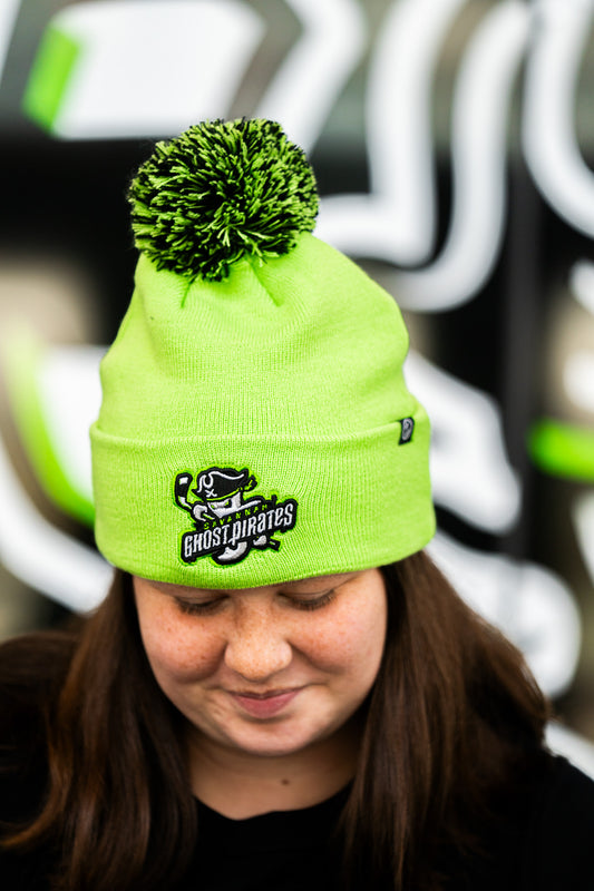 Savannah Ghost Pirates Zephyr Green Pom Beanie