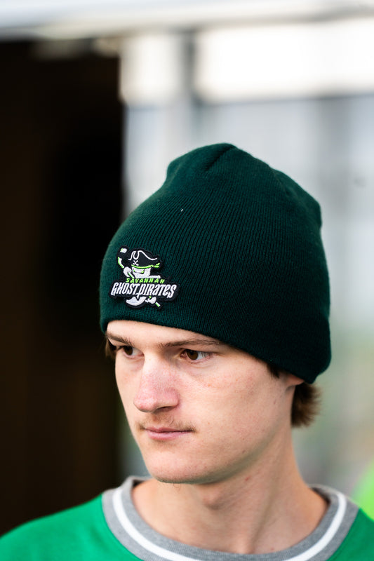 Ghost Pirates Forest Green Logo Beanie