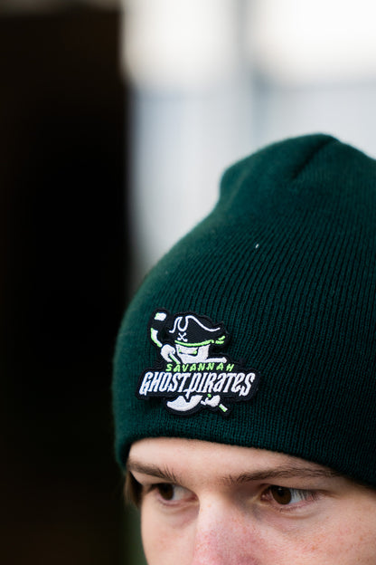 Ghost Pirates Forest Green Logo Beanie