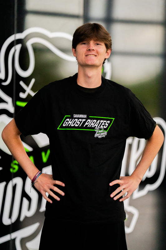 Savannah Ghost Pirates Black Neon Box Tee
