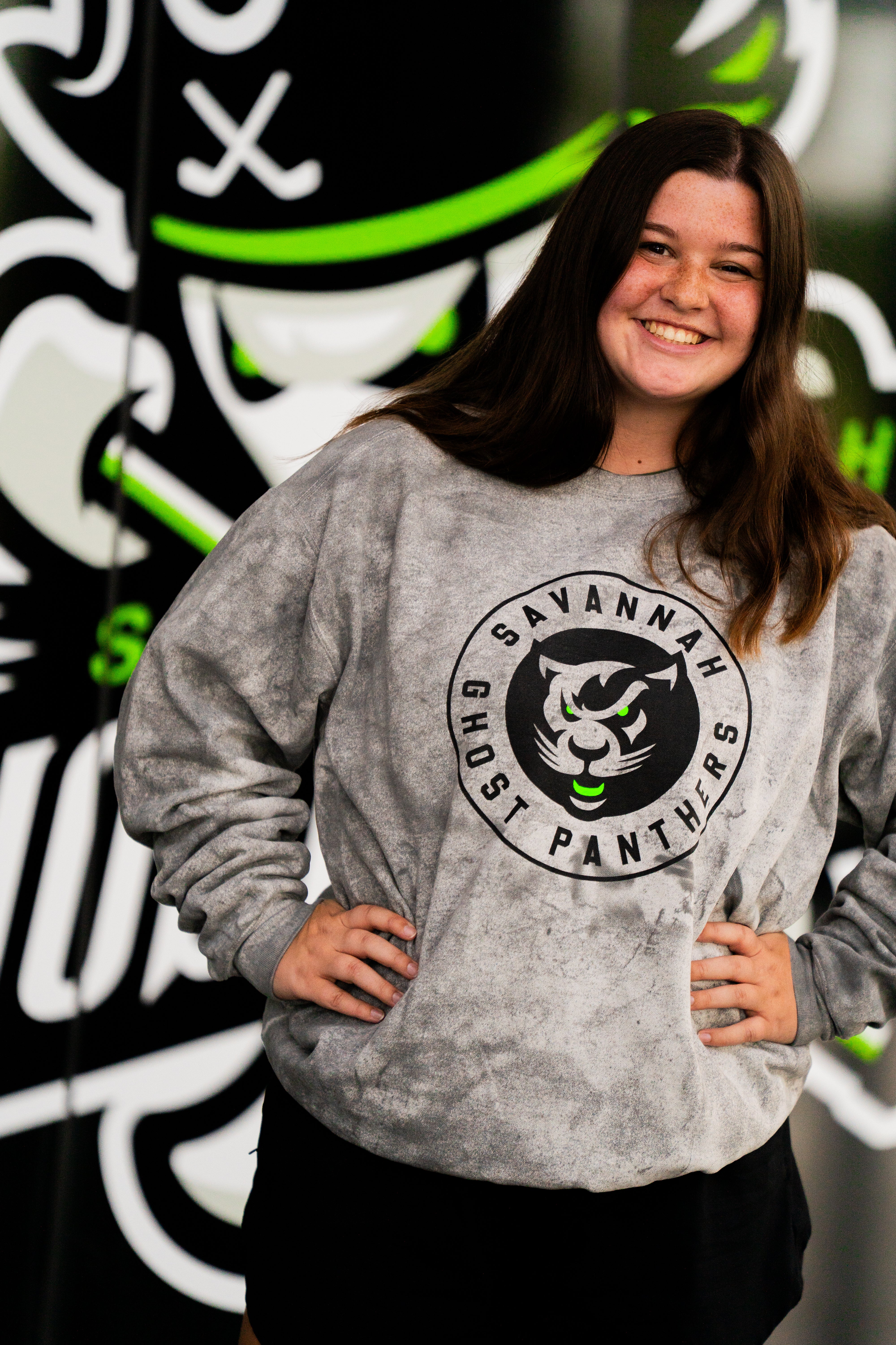 Ghost Panthers Gray Comfort Colors Color Blast Crewneck