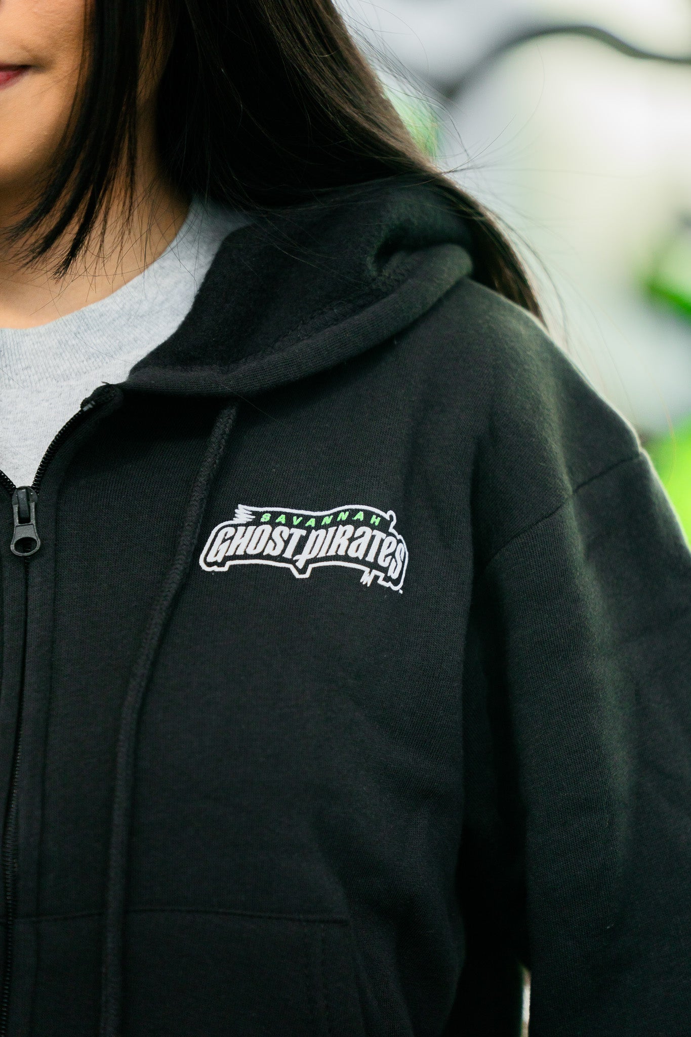 Ghost Pirates Women's Black Cropped Hoodie