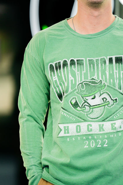 Ghost Pirates Green Joyful Laughter LS T-Shirt