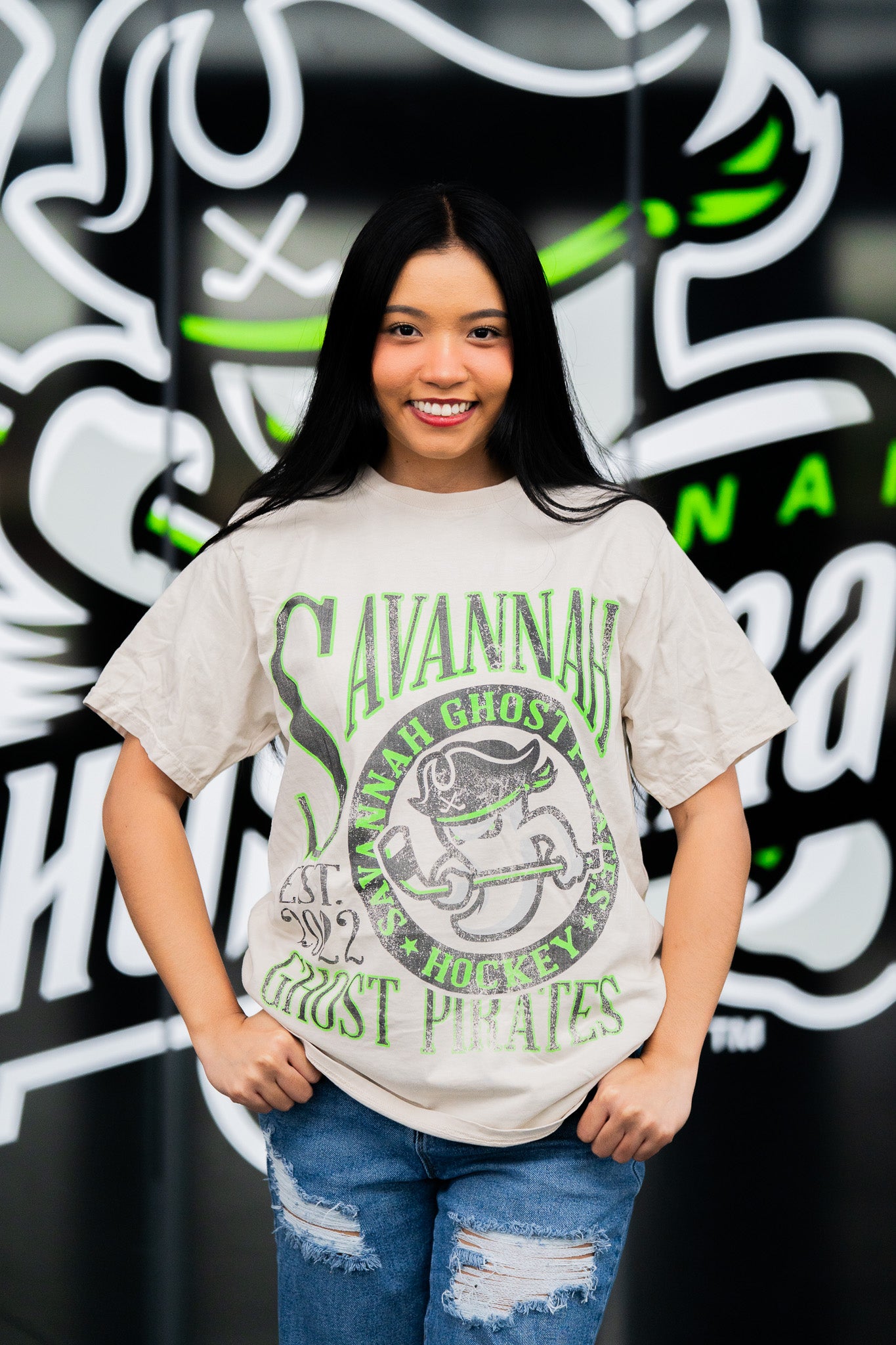 Savannah Ghost Pirates Ivory First Dibs Tee