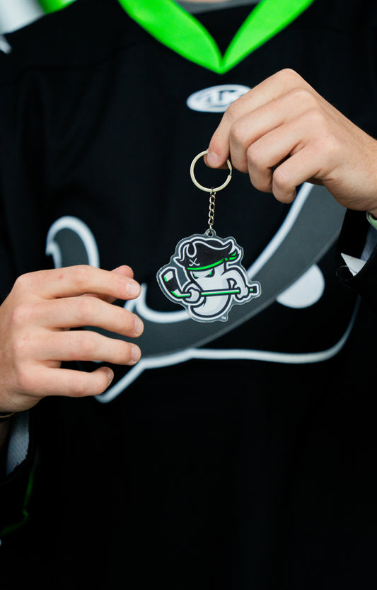 Savannah Ghost Pirates Acrylic Ghost Logo Keychain