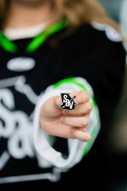 Savannah Ghost Pirates 1.25" SAV Logo Hard Enamel Lapel Pin