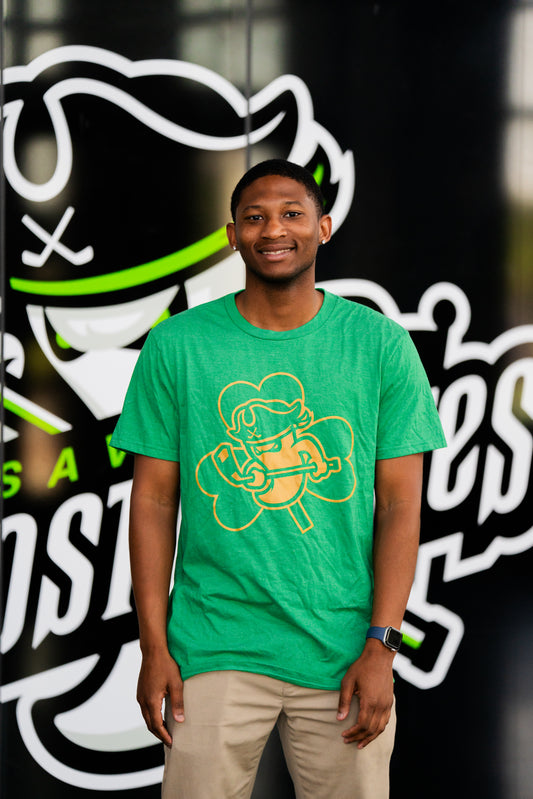 Savannah Ghost Pirates St. Pats Green Shamrock Tee