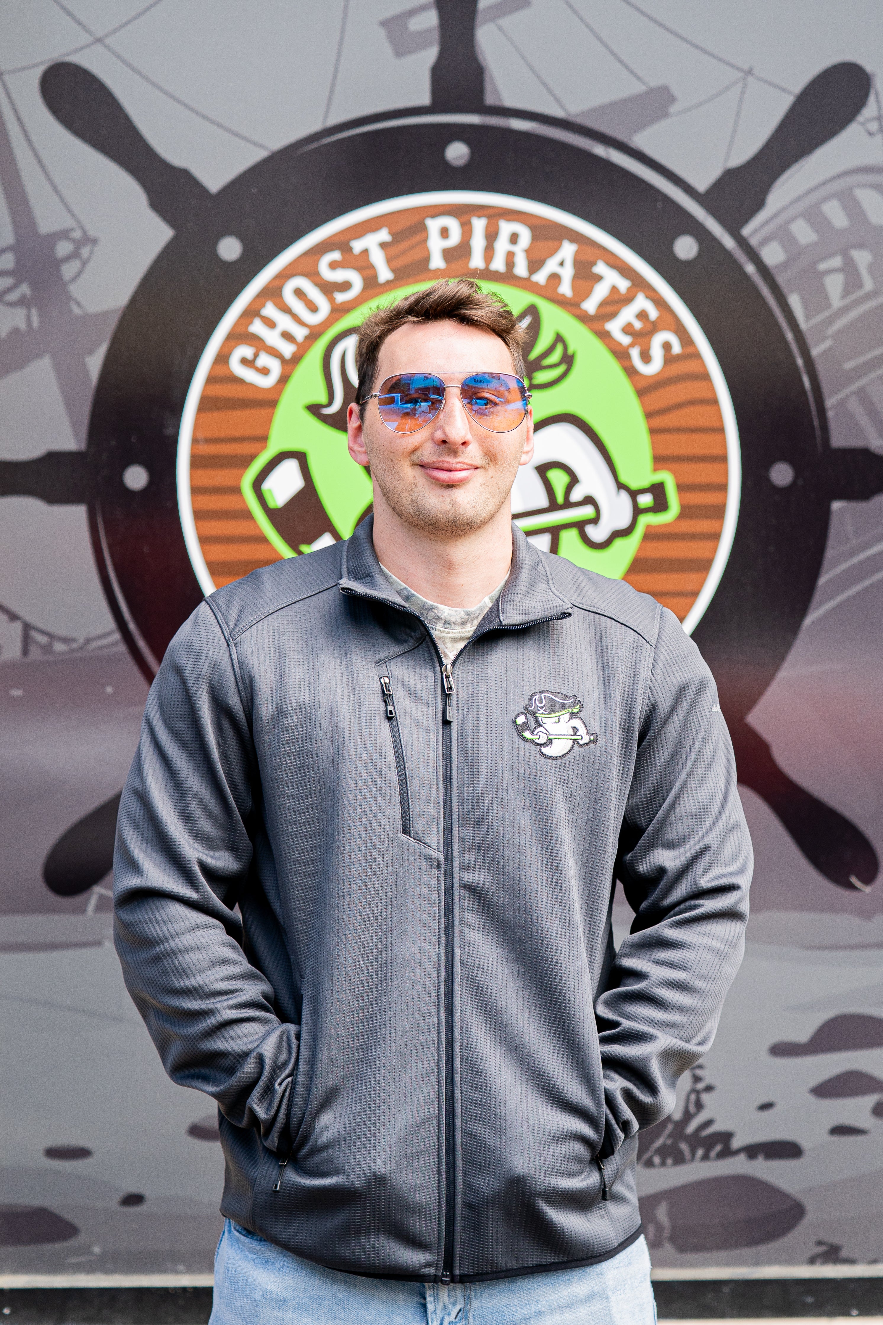 Ghost Pirates Grey Eddie Bauer Dash Full-Zip Fleece Jacket