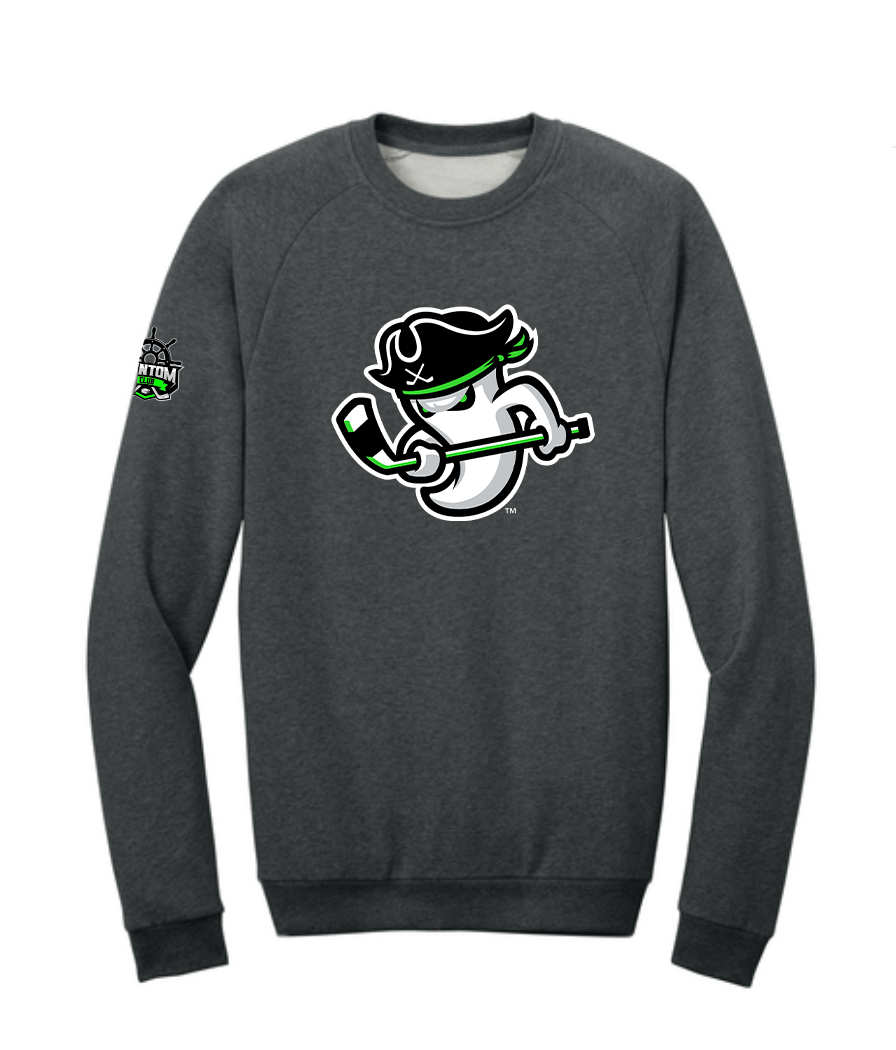 Savannah Ghost Pirates Fantom Club Charcoal Crewneck
