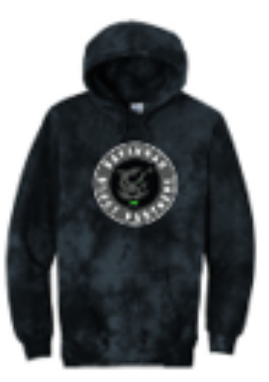 Ghost Panthers Crystal Dye Embroidered Crest Adult Hooded Sweatshirt