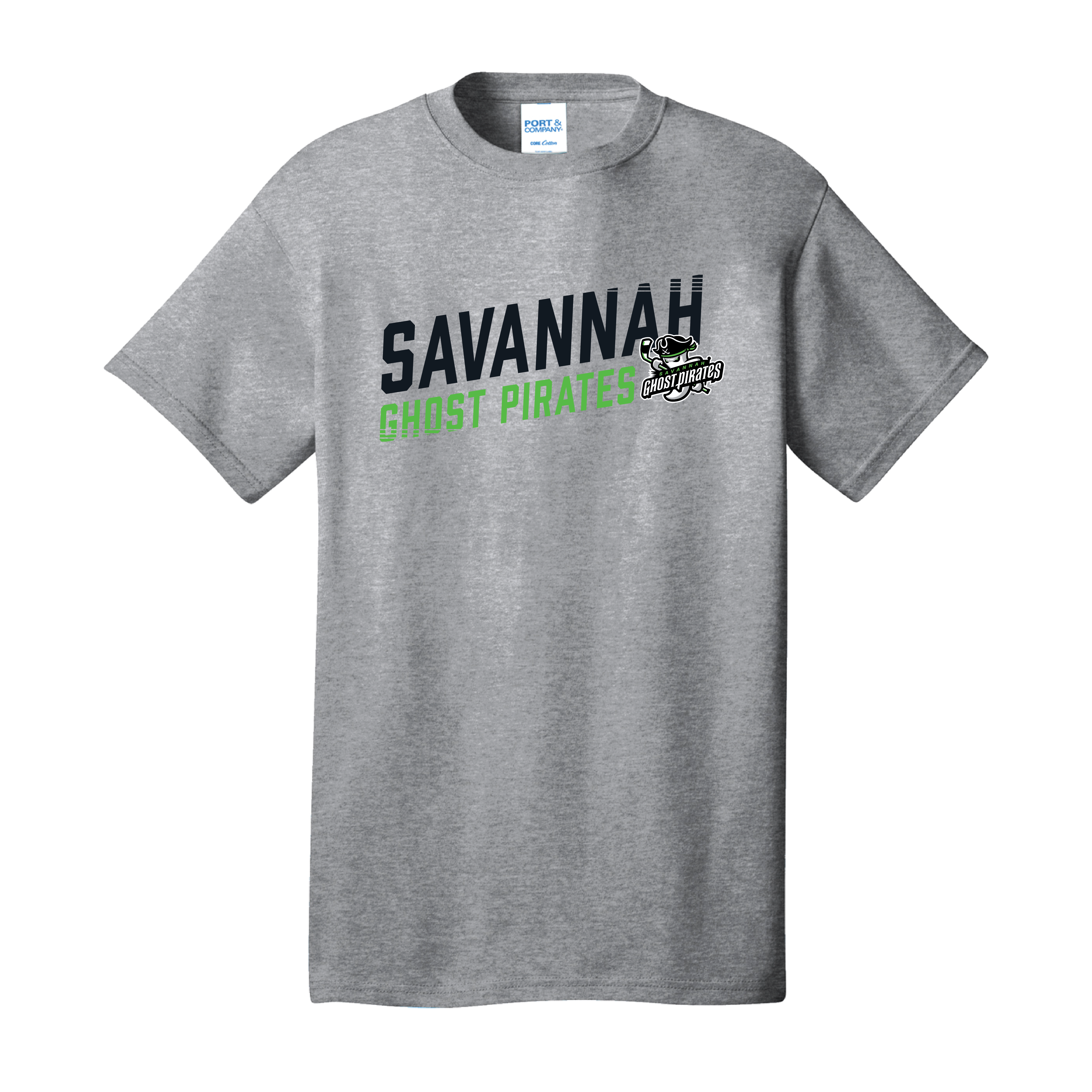 Savannah Ghost Pirates Grey Slant Tee