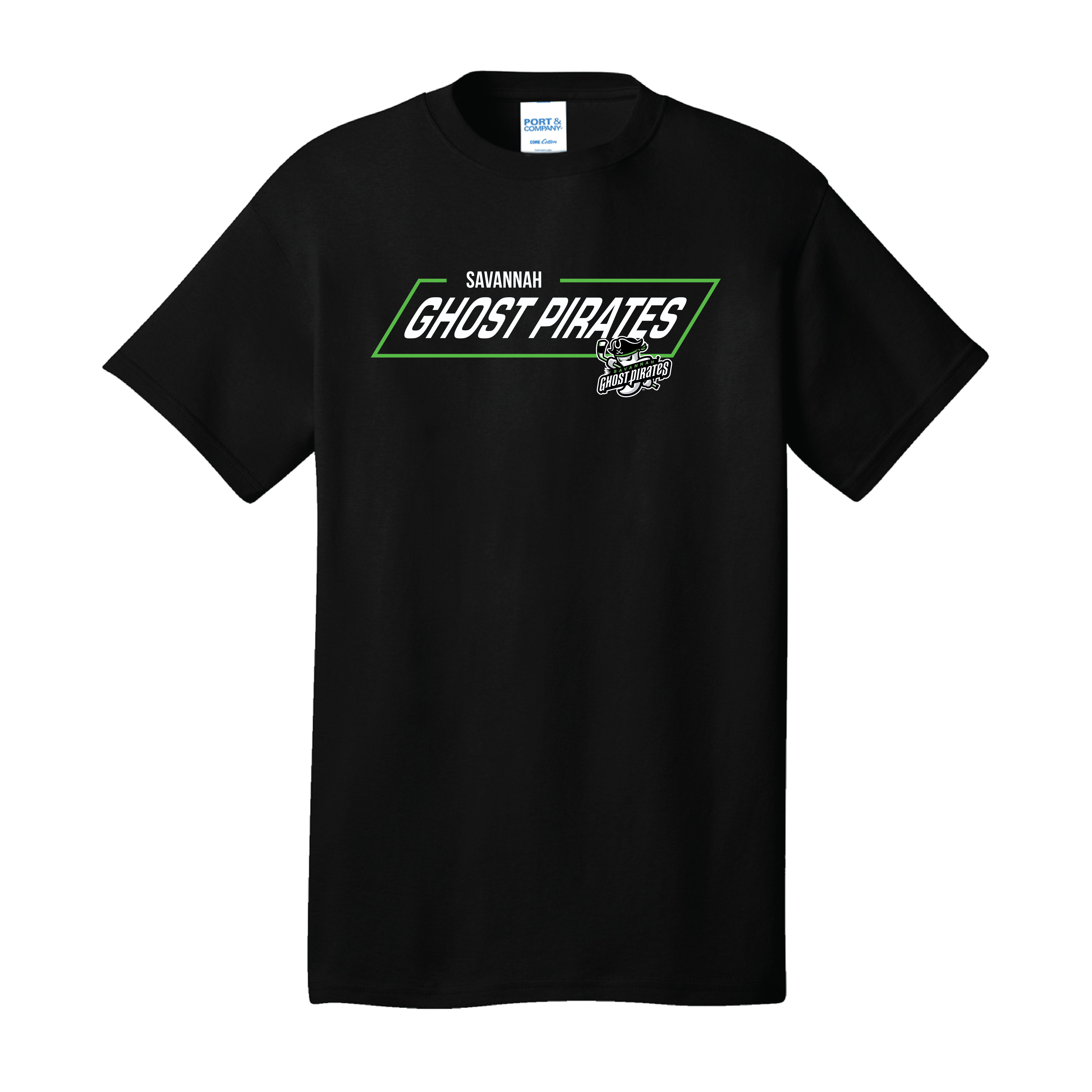 Savannah Ghost Pirates Black Neon Box Tee