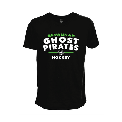 Savannah Ghost Pirates Black Youth Text Tee