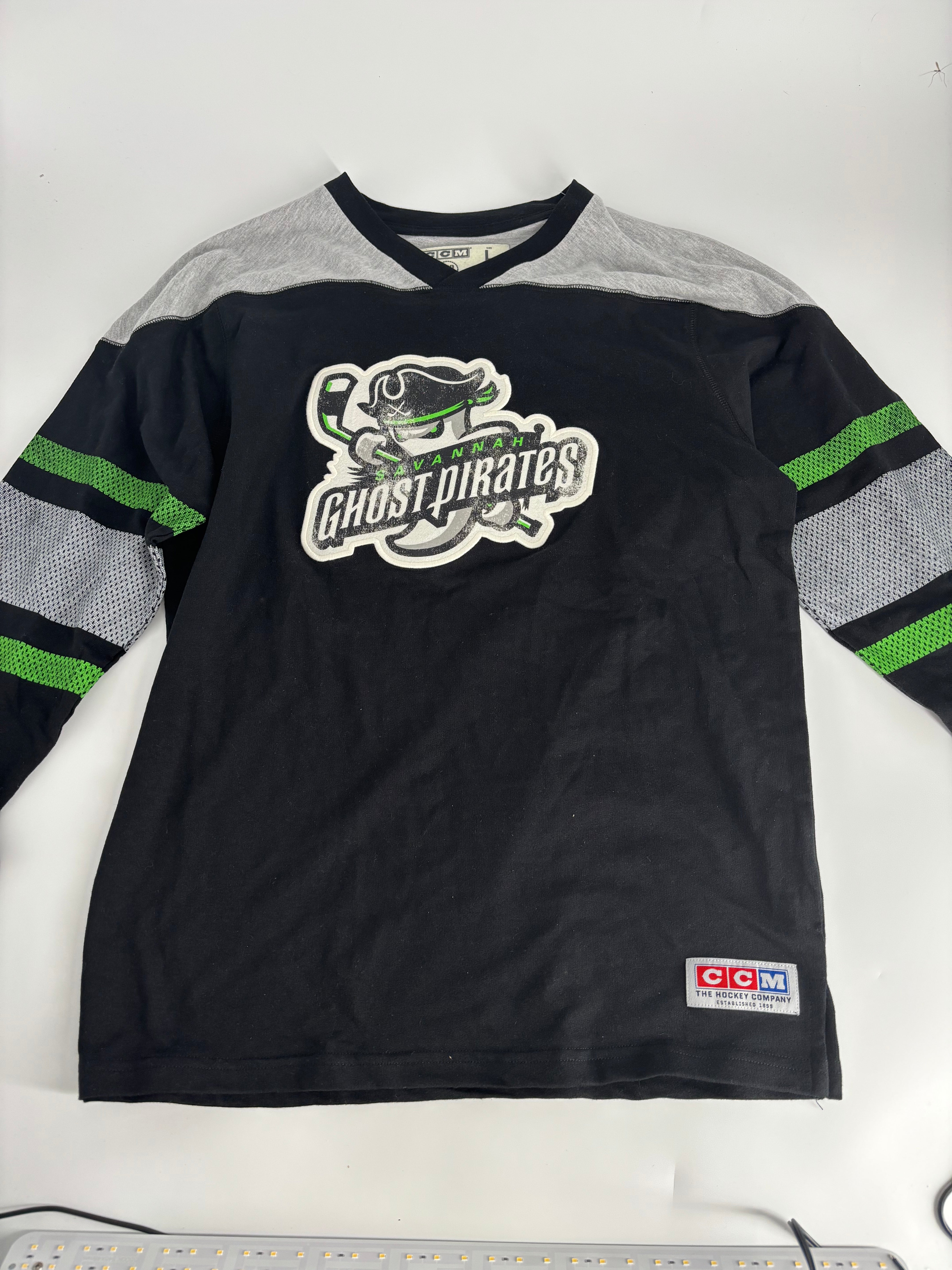 Savannah Ghost Pirates CCM Black LS Crew