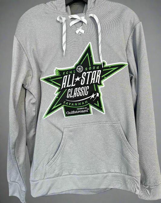 Ghost Pirates Athletic Knit All Star Grey Lace-Up Jersey Hoodie