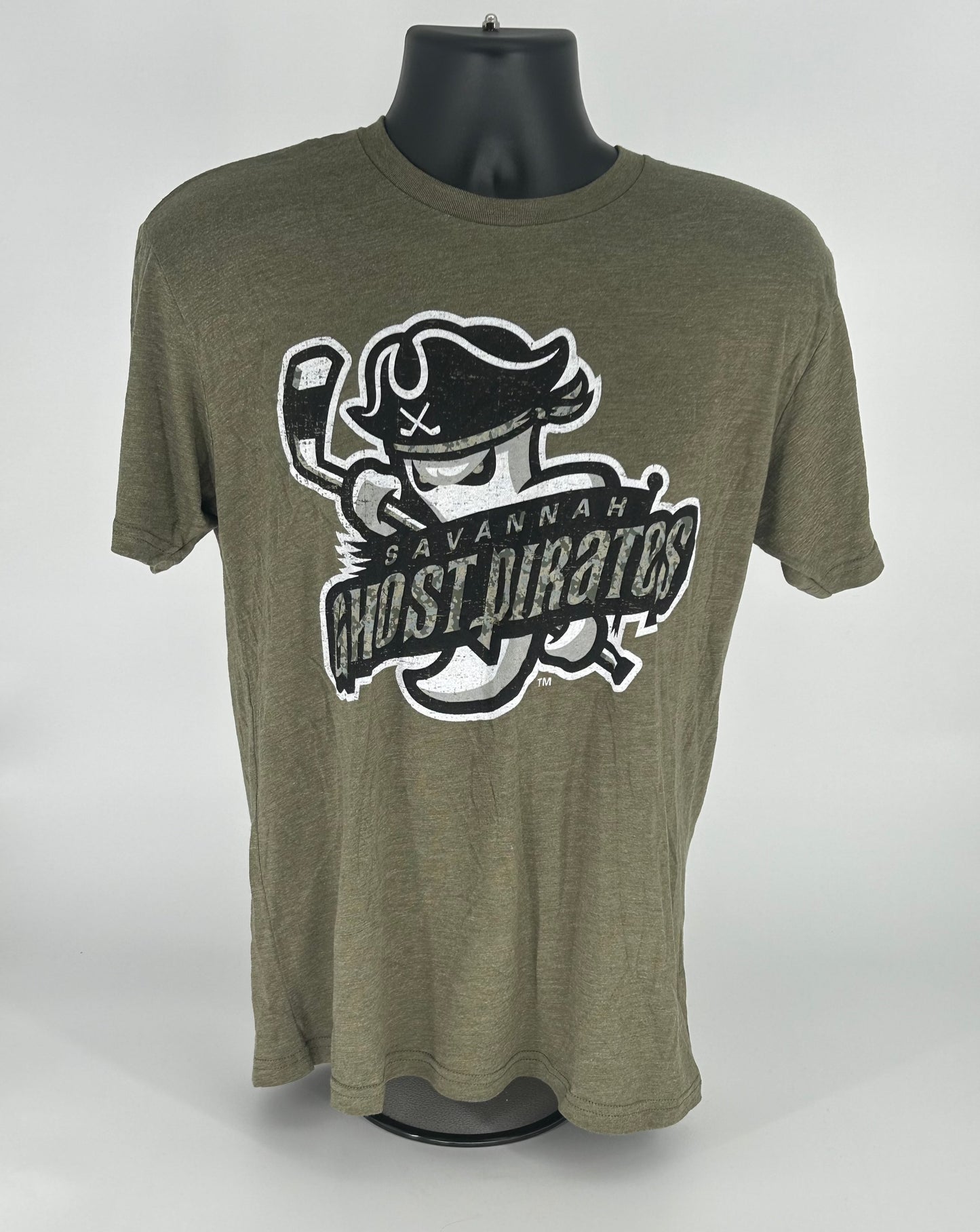 Ghost Pirates 108 Stitches Military Green Camo Tee