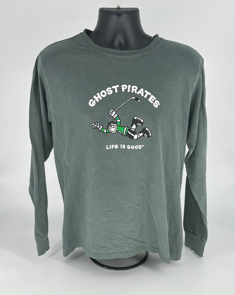 Adult Ghost Pirates Life is Good Long Sleeve T-Shirt