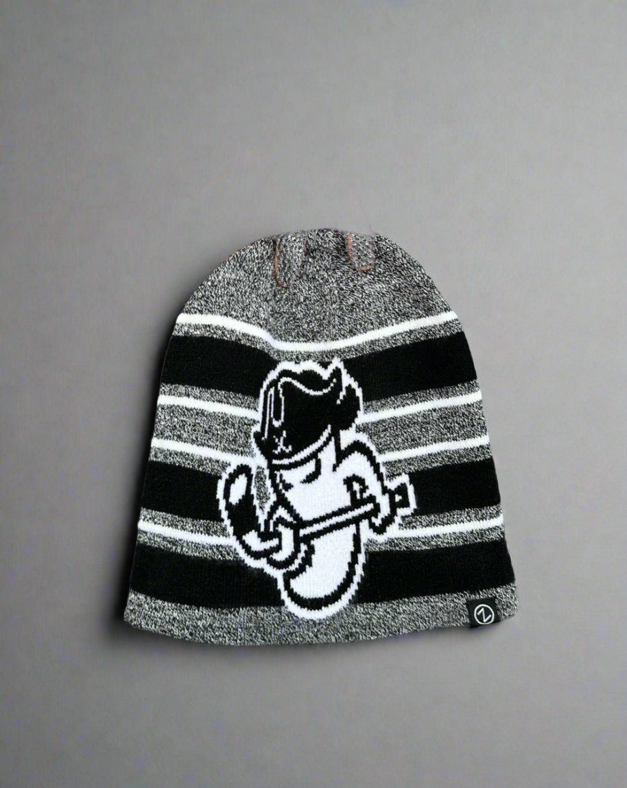 Ghost Pirates Zephyr Black and Grey Full Logo Beanie