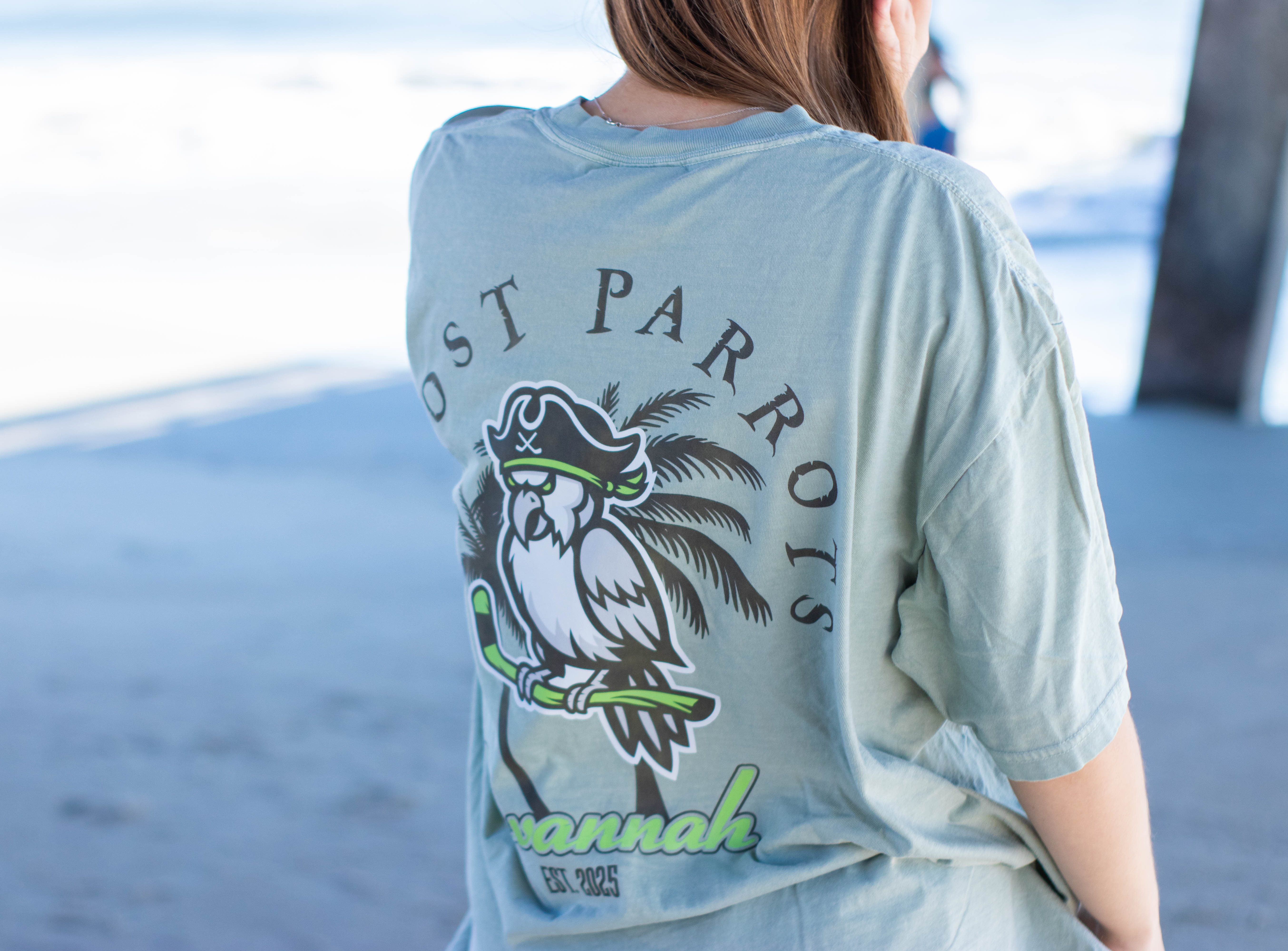 Ghost Parrot Bay Parrot Pocket T-Shirt
