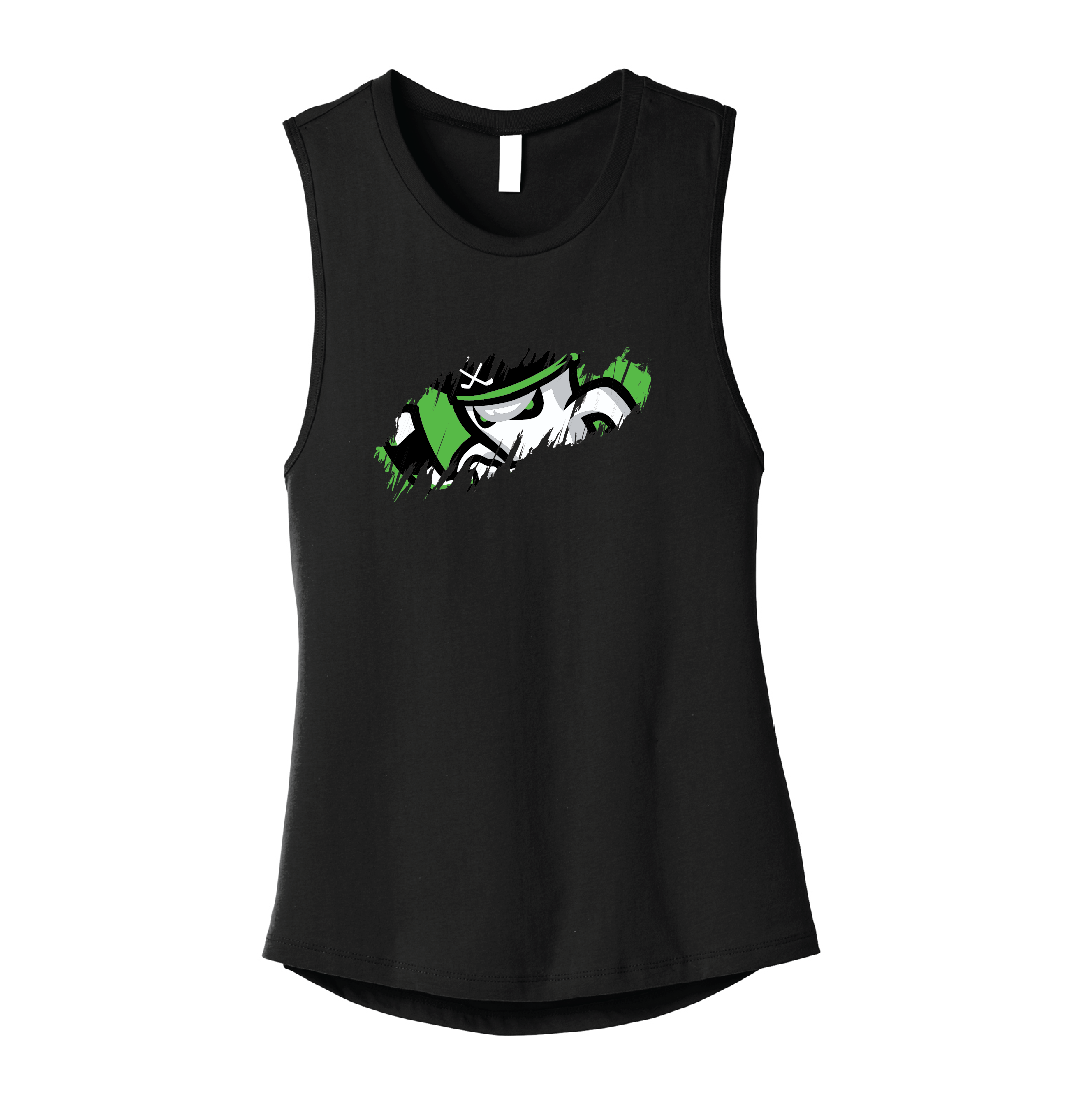 Ghost Pirates Women's Black Muscle Tank