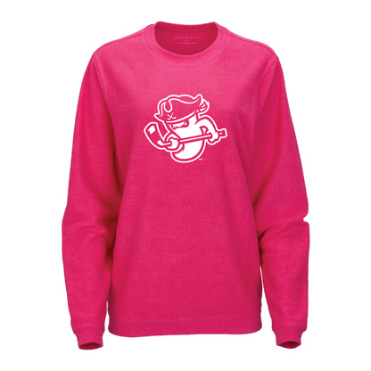 Ghost Pirates Women's Pink Corded Sweatshirt