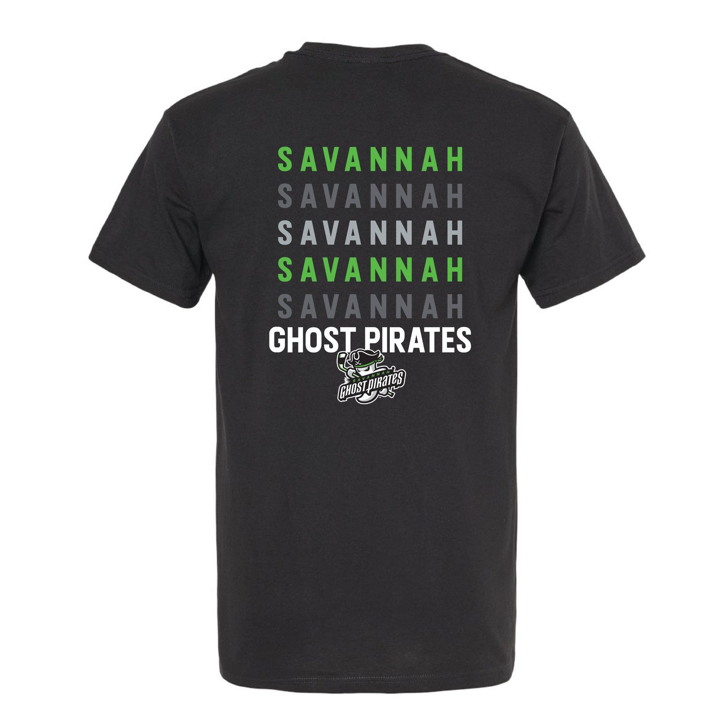 Savannah Ghost Pirates Black Dual Design T-Shirt