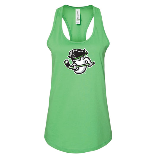 Savannah Ghost Pirates Women's Synthethic Green Jersey Racerback Tank