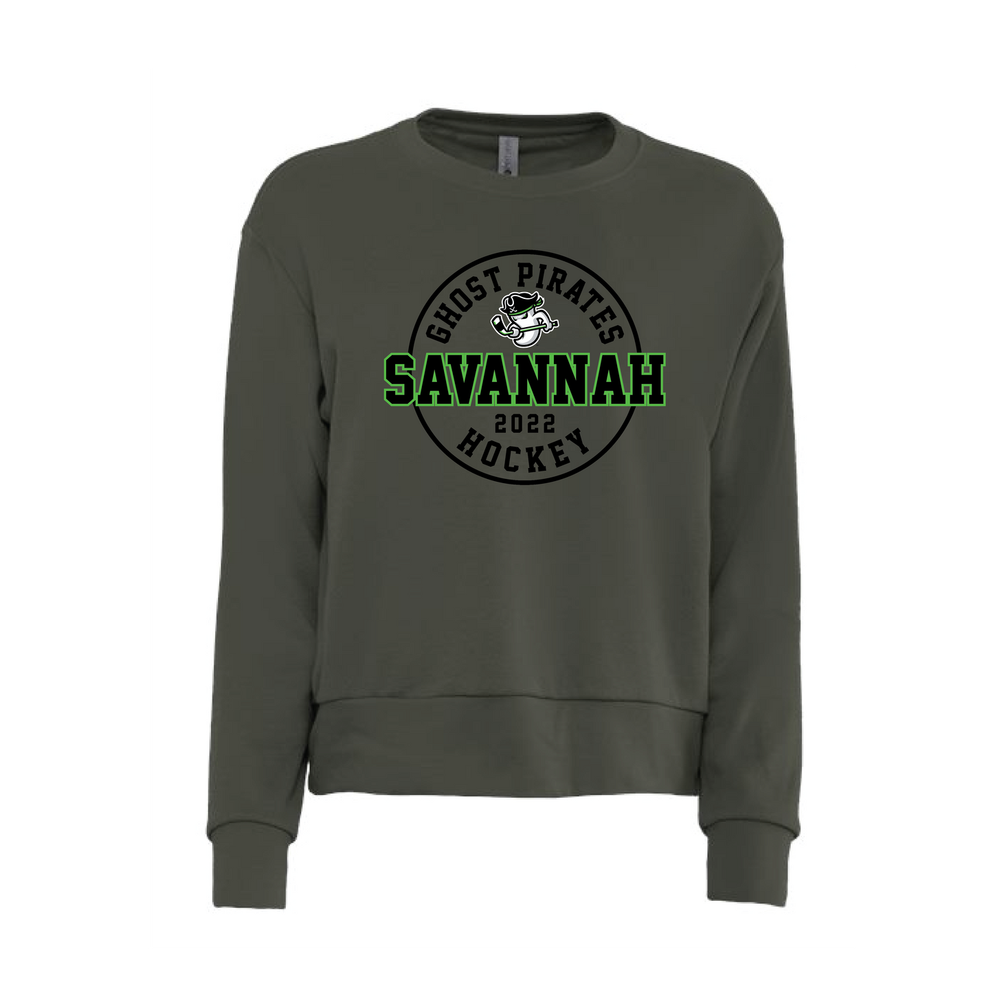 Savannah Ghost Pirates Women's Laguna Sueded Crewneck Sweatshirt