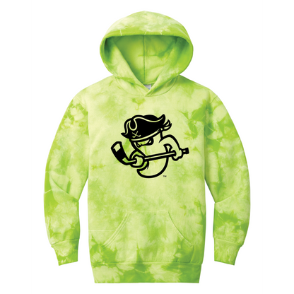 Savannah Ghost Pirates Youth Green Tie-Dye Hoodie