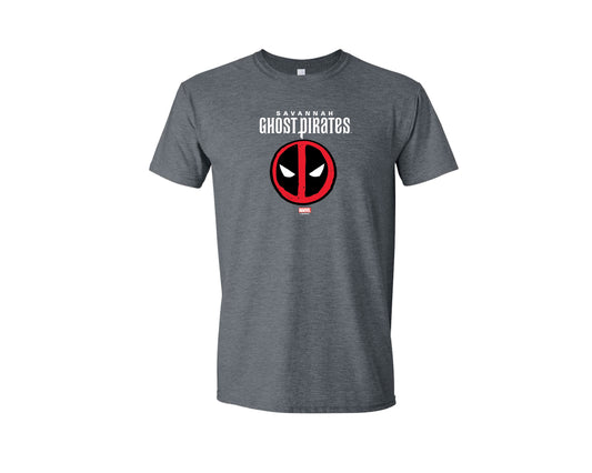 Savannah Ghost Pirates Dark Gray GP Deadpool Face T-Shirt