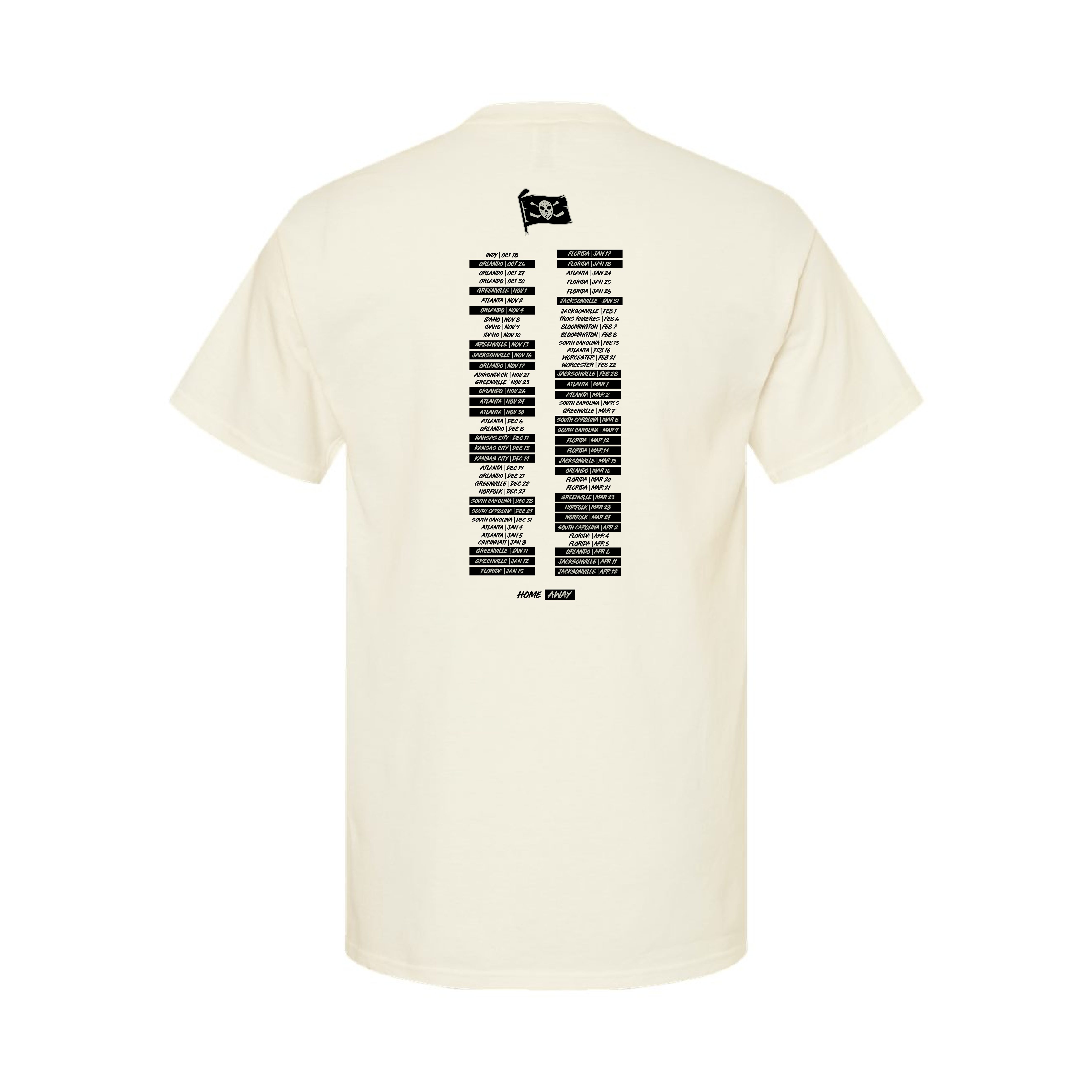 Ghost Pirates 2024-25 Schedule Tee