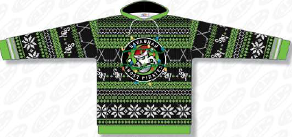 Savannah Ghost Pirates Holiday Sweater Sublimated Hoodie