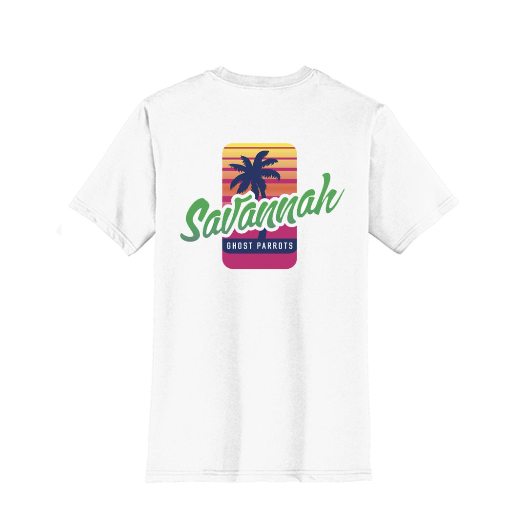 Savannah Ghost Parrots White Duo Design Tee