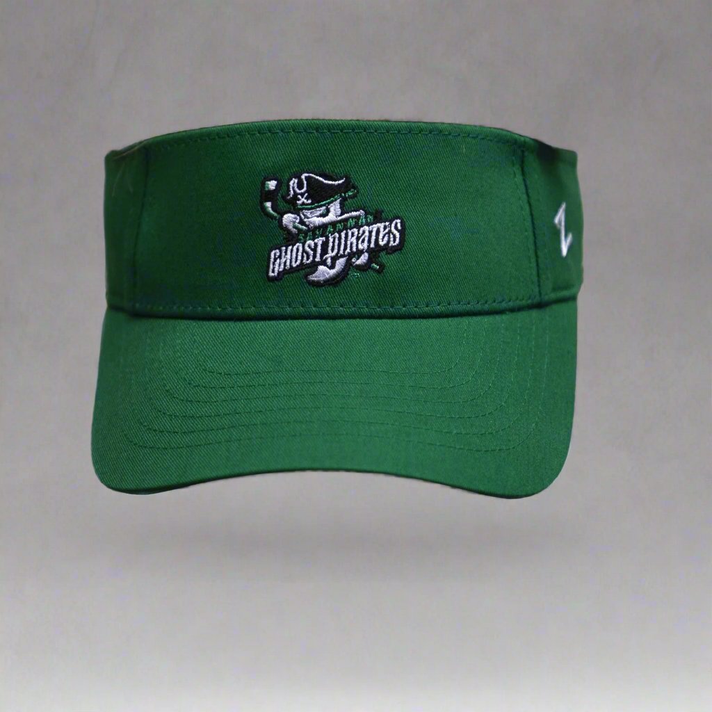 Ghost Pirates Zephyr Drill Kelly Green Visor