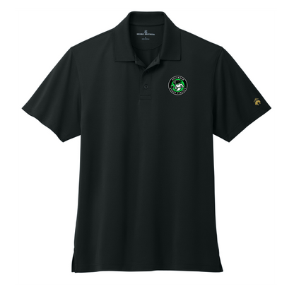 Ghost Pirates Brooks Brothers Black Mesh Performance Polo
